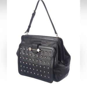Jason Wu Black Leather Studded Shoulder Bag